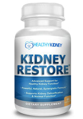 Kidney Restore bottle pour showing easy daily detox routine.