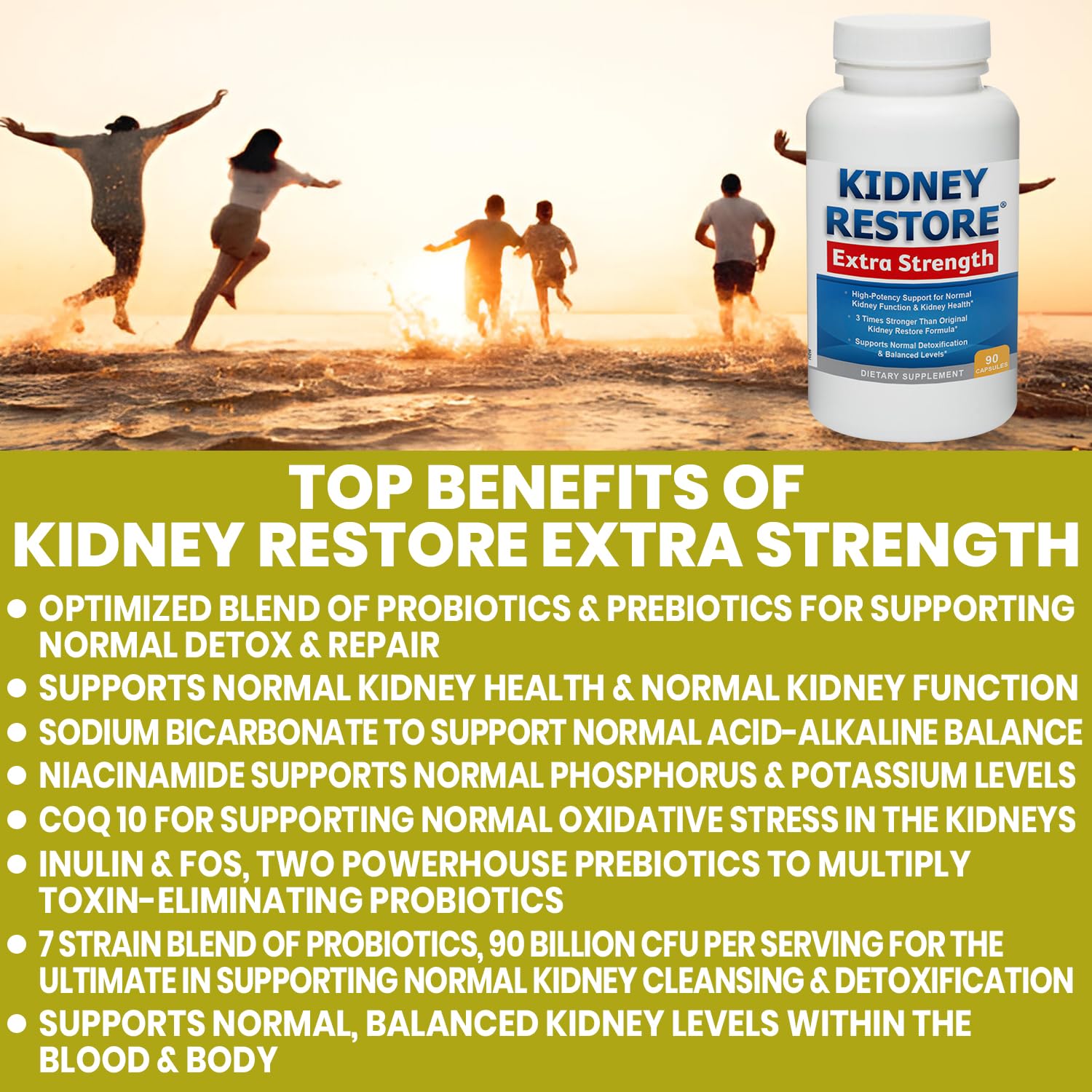 Kidney Restore capsules in hand ready for daily use