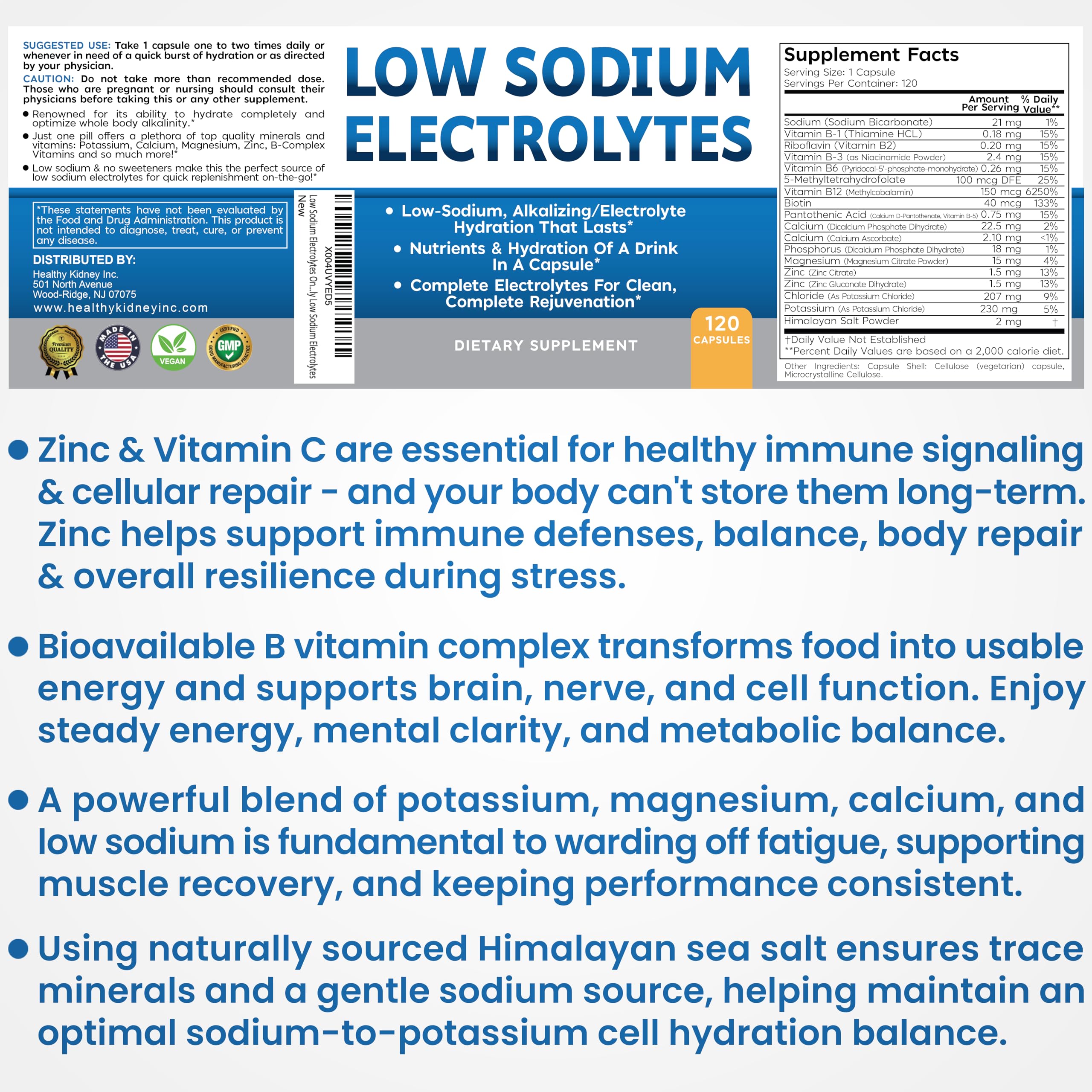 Kidney Restore electrolytes tablet pack ideal for post-workout recovery without sugar.