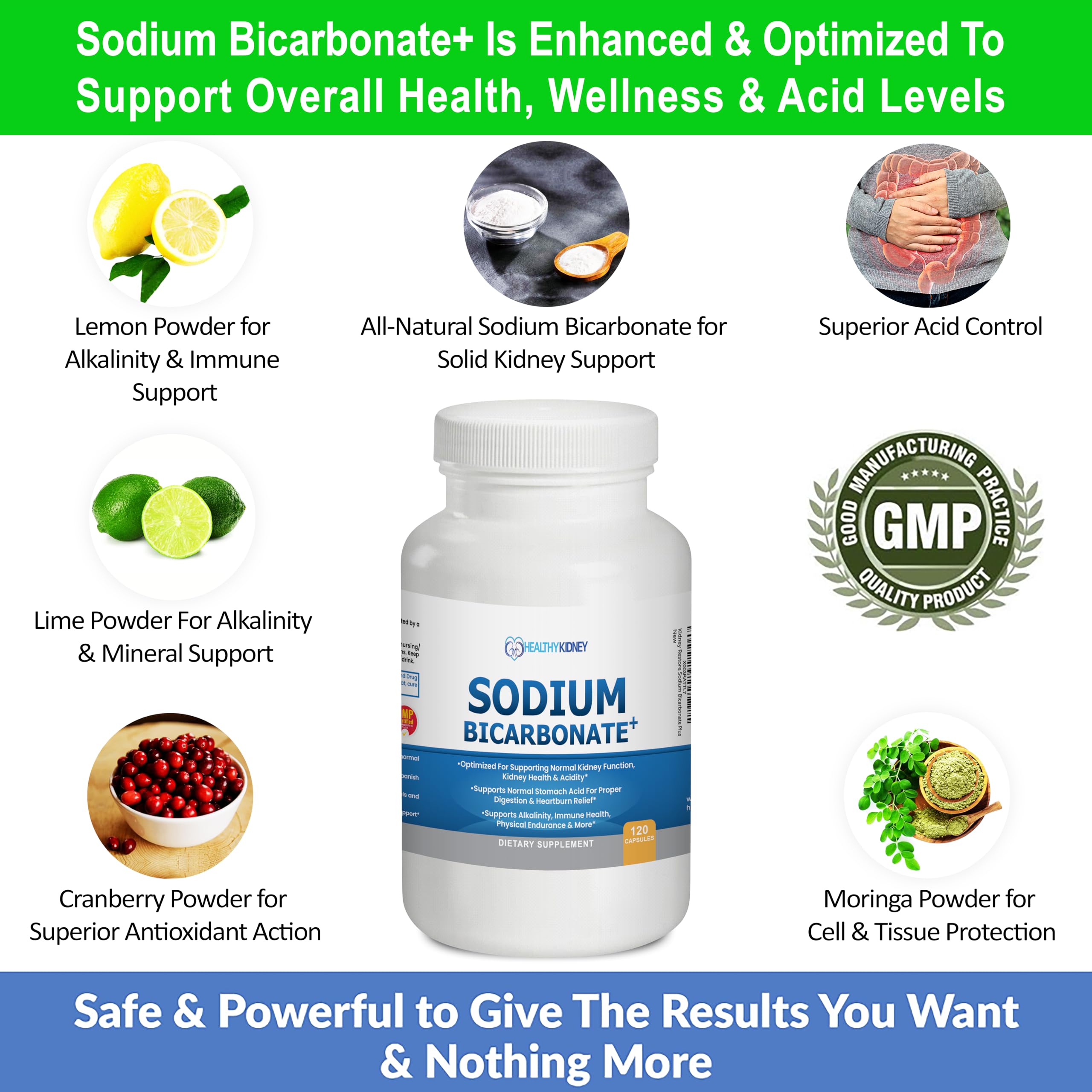 Kidney Restore endurance-support capsules in hand indicate athletic performance benefits
