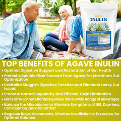 Kidney Restore Organic Inulin Powder beside a smoothie, highlighting fiber-friendly versatility.
