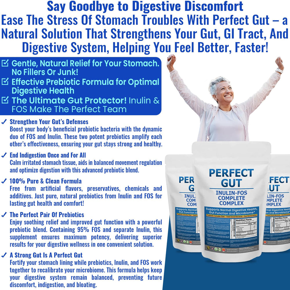Smoothie with Perfect Gut powder added for versatile prebiotic support.