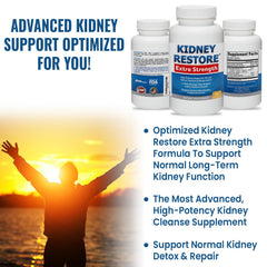 Kidney Restore probiotic bottle highlighting kidney detox support