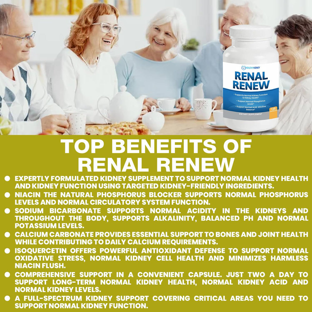 Kidney Restore Renal Renew bone-health icon indicates calcium and minerals support.