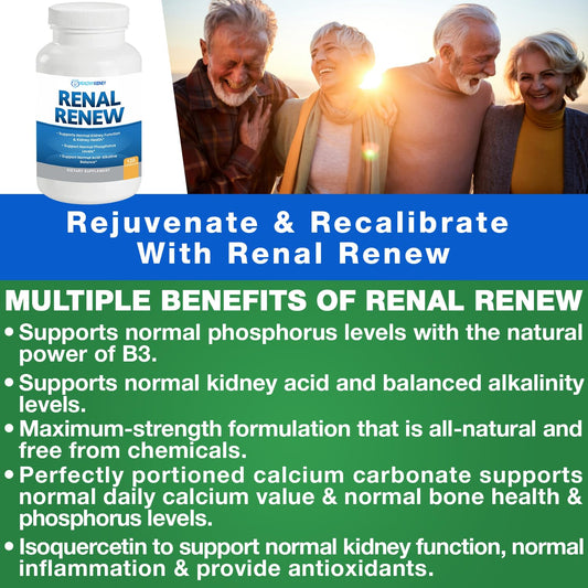 Kidney Restore Renal Renew capsules close-up for easy daily supplementation.