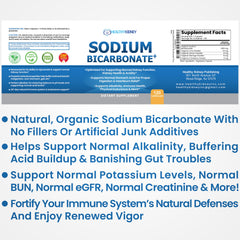 Kidney Restore Sodium Bicarbonate lemon image emphasizing citrus alkalinity.