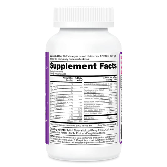 KidStar Nutrients StarMulti organic-fermented-foods highlight natural ingredients for daily nutrition.