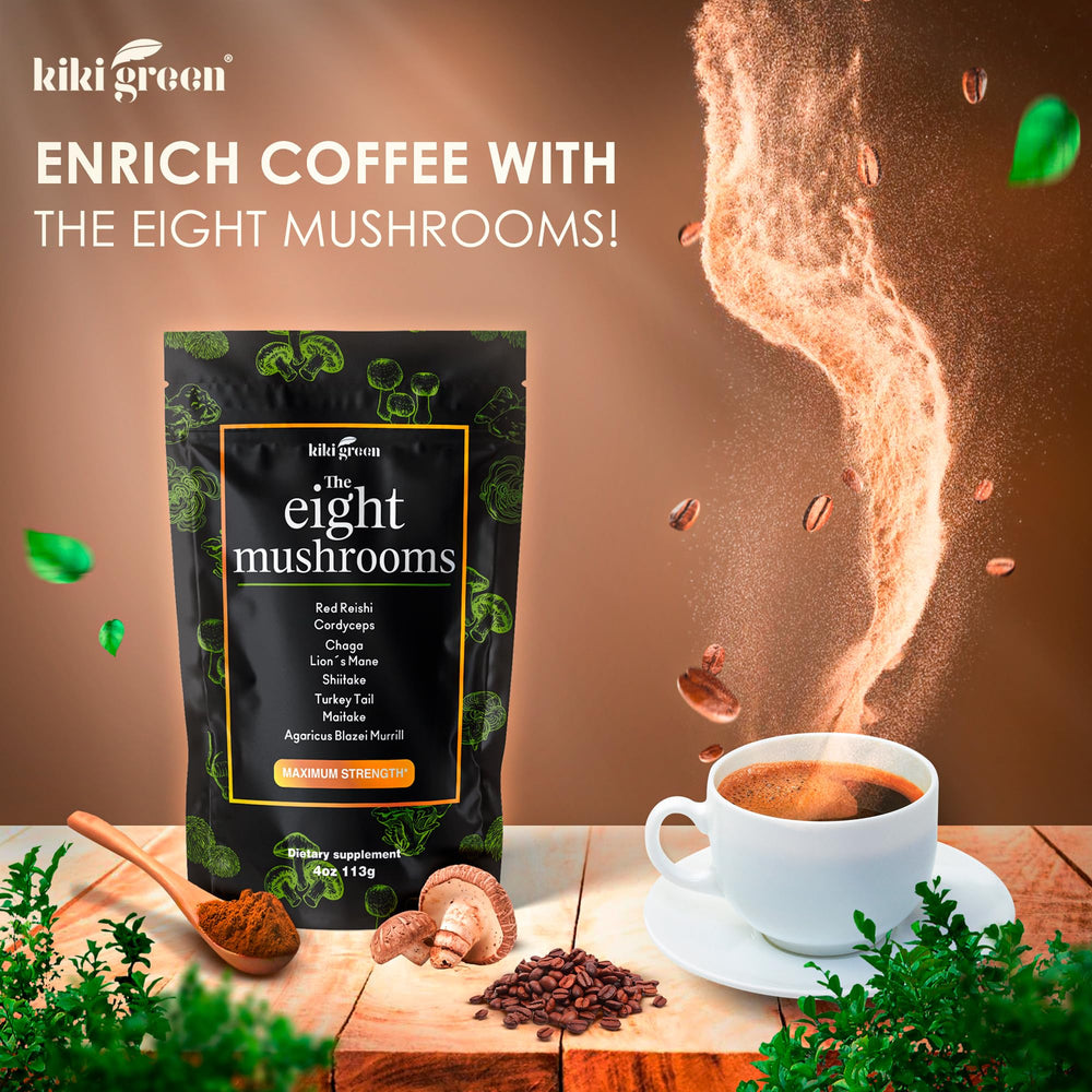KIKI Green Reishi powder container for daytime balance