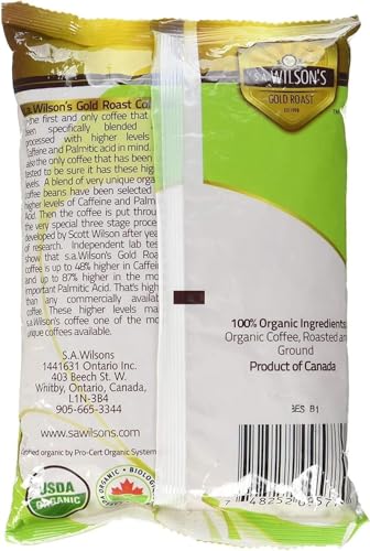 Kinara SA Wilson's Organic Enema Coffee ground bag close-up, supports digestion and energy during detox routines.