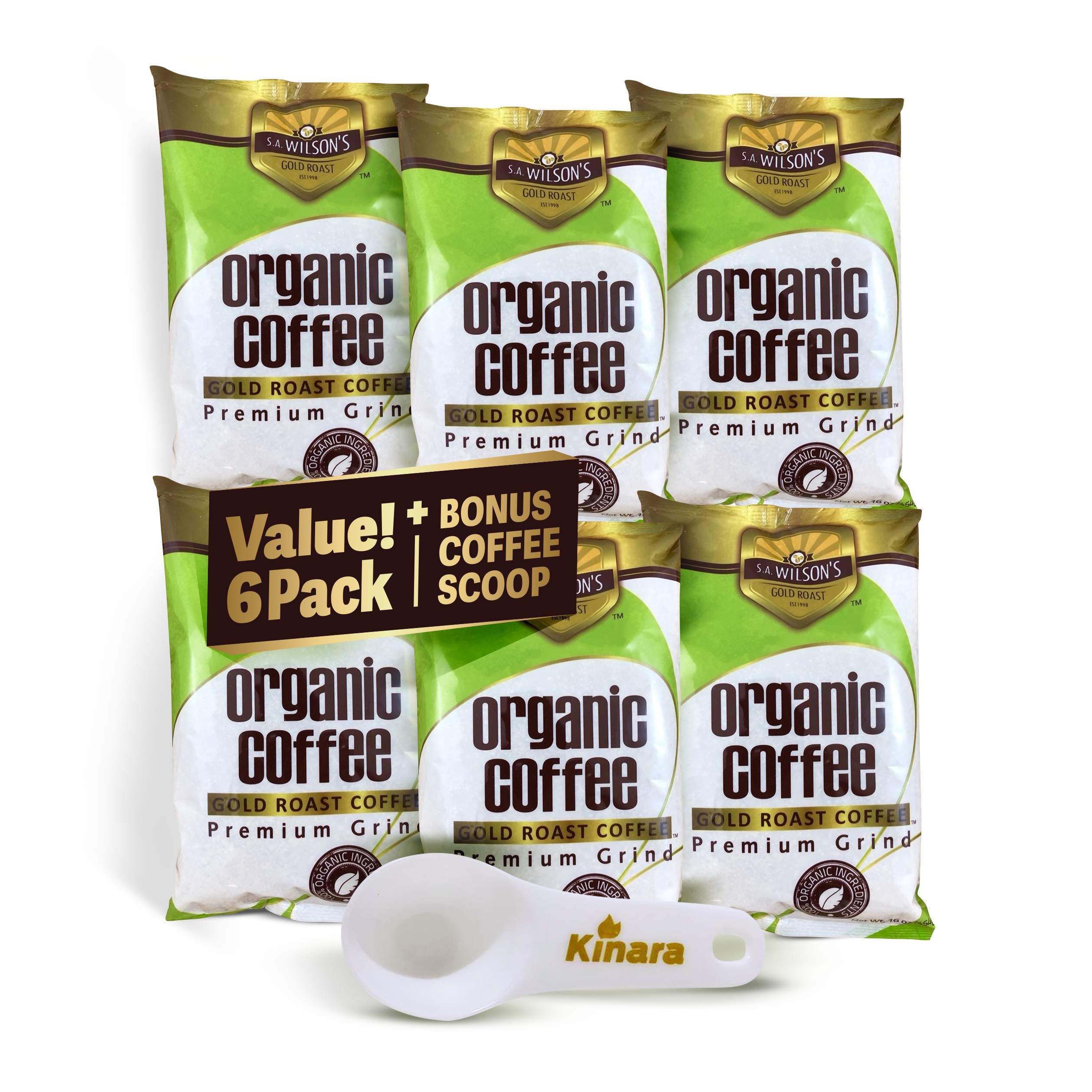 Kinara SA Wilson's Organic Enema Coffee mold-free packaging front, ideal for at-home colon cleanse routines.