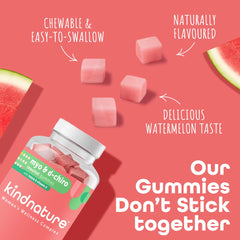 Vitamin D and Folate ingredients label on Kindnature gummies for essential nutrients