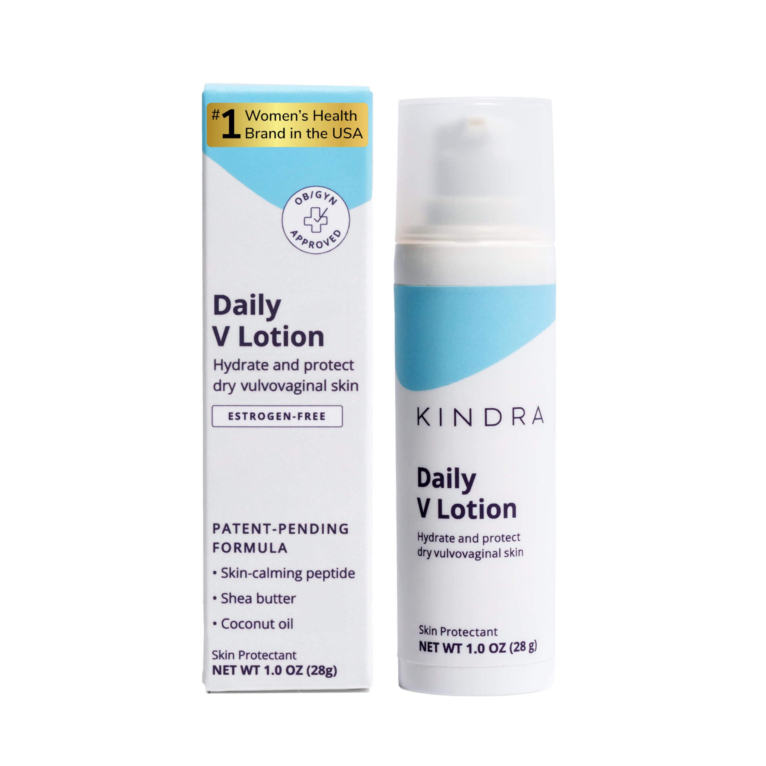 Kindra Daily V bottle top for easy, precise application