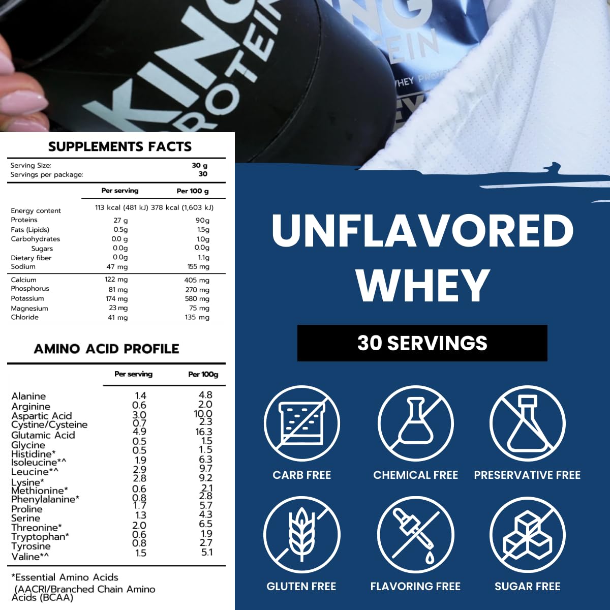 KING Protein Pre- and post-workout use supporting steady energy during sessions