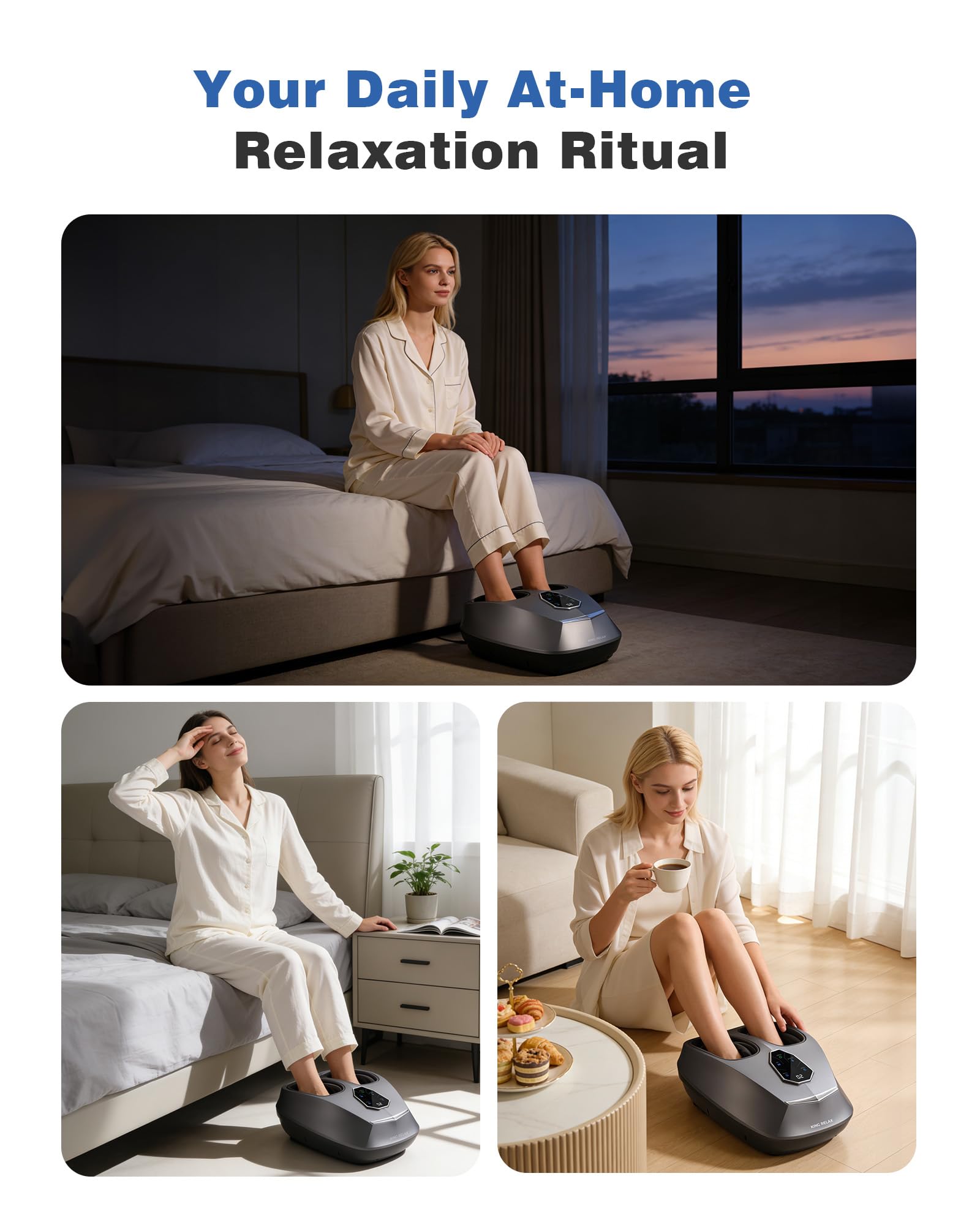 King Relax Shiatsu foot massager 3D kneading delivers targeted comfort
