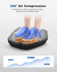 King Relax Shiatsu foot massager heat settings illustrate soothing warmth options