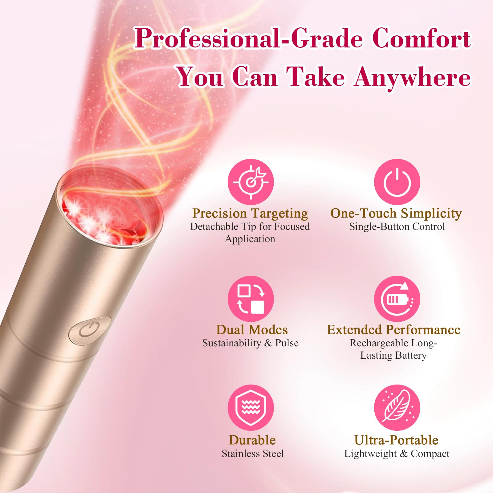 Kingcar detachable tip enables precise light on small areas.