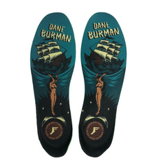 Kingfoam Elite FP insoles with Dane Burman Atlas graphic deliver all-day comfort and shock absorption.