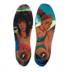 Kingfoam Elite FP insoles flat with a sloped heel offer extra heel protection.