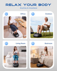 Kingjoy Foot Massager accommodates up to size 14 feet for versatility.