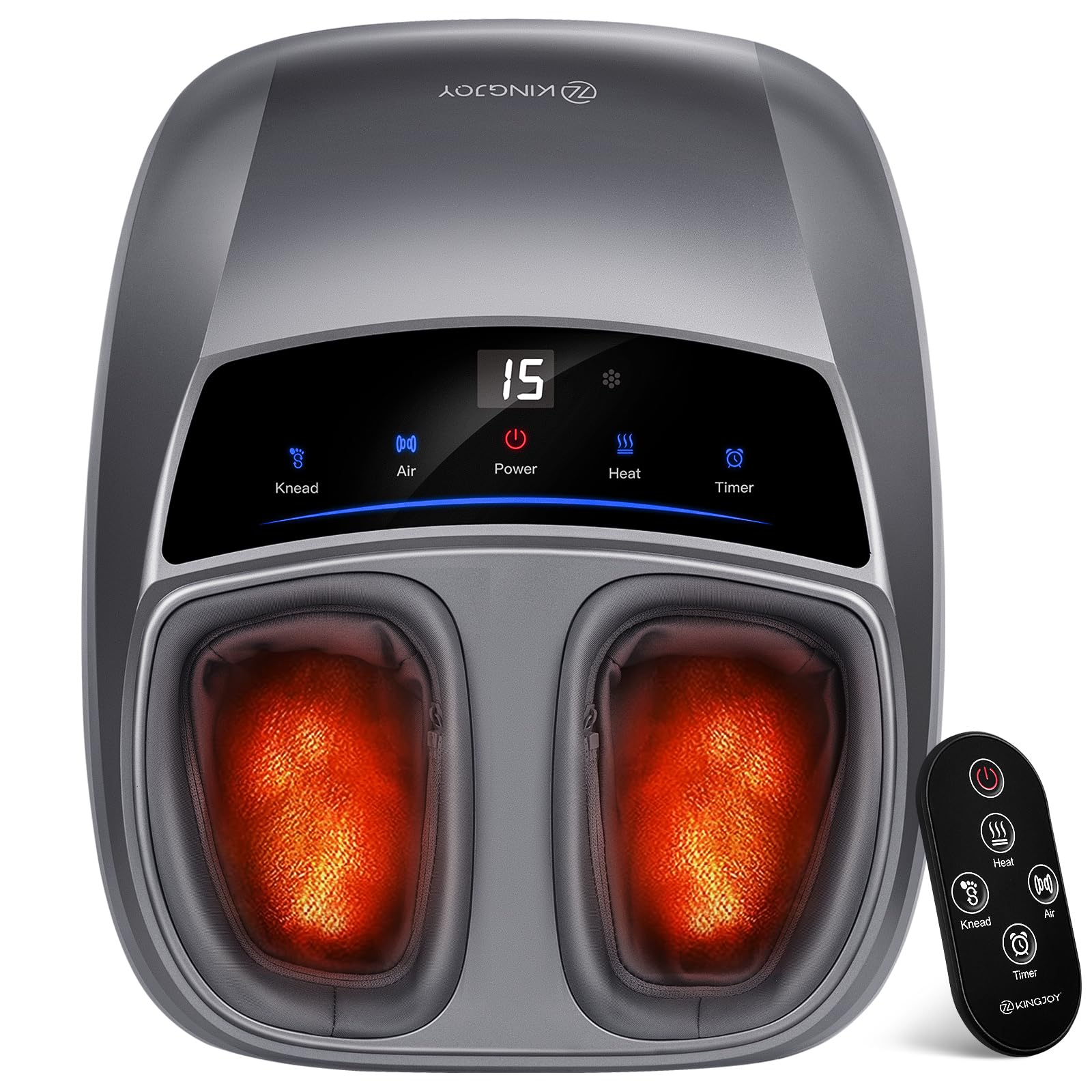 Kingjoy foot massager with heat in compact home use setup for convenient relief.