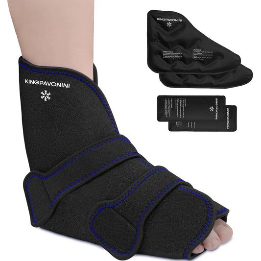 KingPavonini ankle foot ice wrap offers full coverage for targeted relief.
