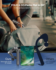 KingPavonini foldable design fits easily in a gym bag for travel relief.