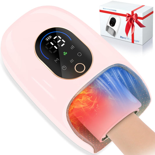 KingPavonini hand massager with 360 airbags provides full coverage from fingertips to wrist