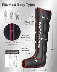 KingPavonini leg massager timer options ensure safe sessions