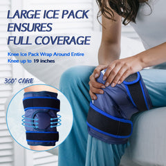 KingPavonini knee ice pack with adjustable wrap fits your knee shape.