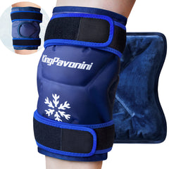 KingPavonini XXL knee ice pack front view delivers full-knee coverage for targeted relief.