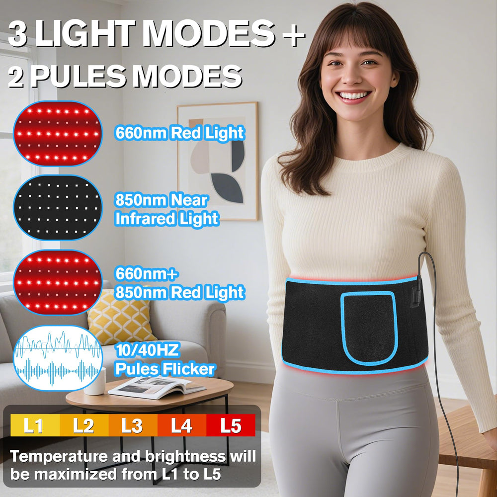 KingSom Red Light Belt charging via USB for convenient on-the-go sessions