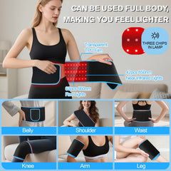 KingSom Red Light Belt charging from a wall outlet for extended use