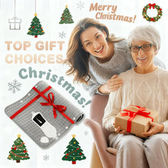 Kingte extra large heating pad shows 6 settings for customizable warmth.