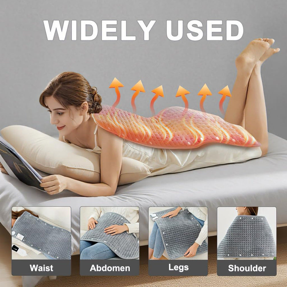 Kingte extra large heating pad with auto shut-off for safe use.