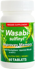 KINJIRUSHI Brand Wasabi Sulfinyl bottle showing potential memory support.