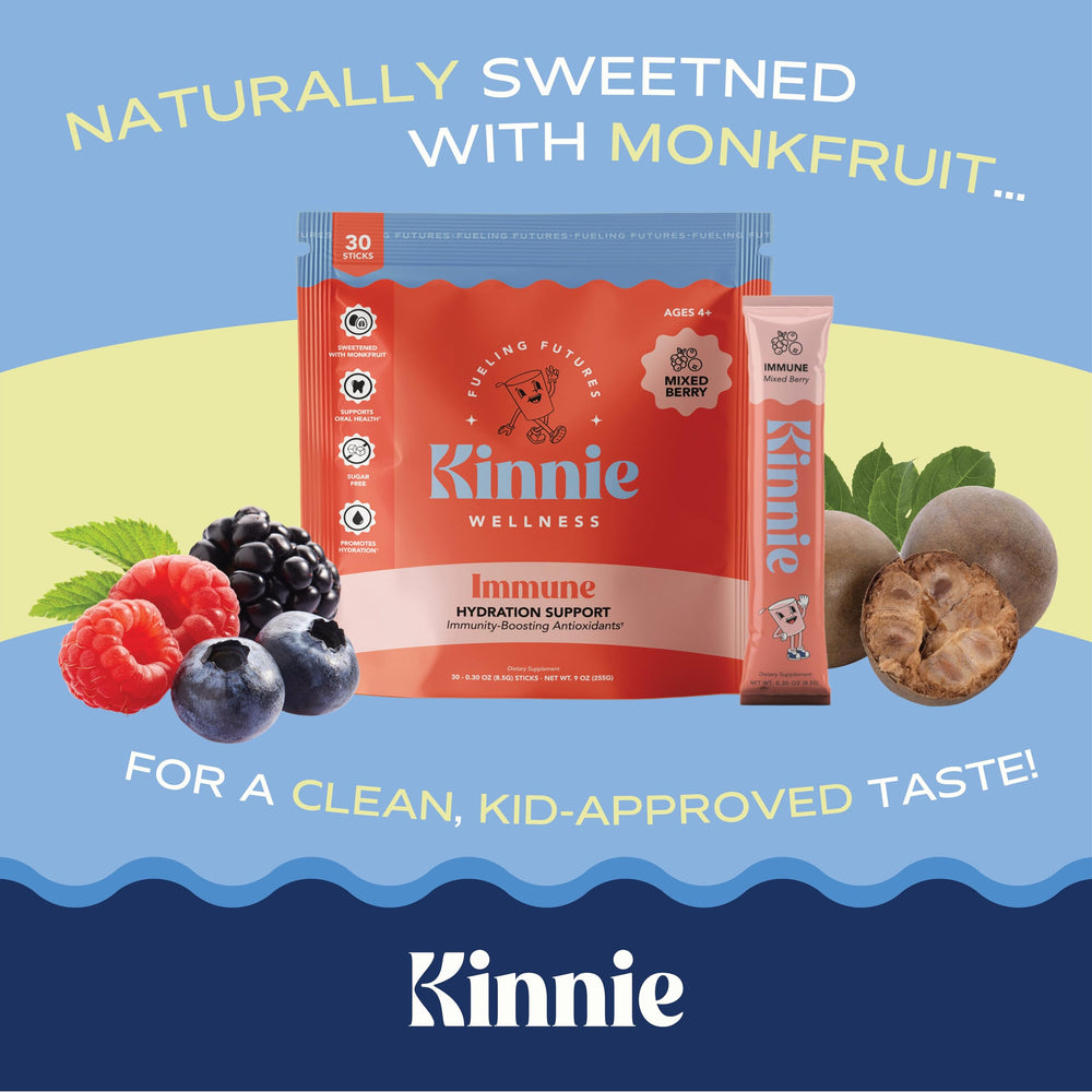 Kinnie USA-made label highlighting clean ingredients