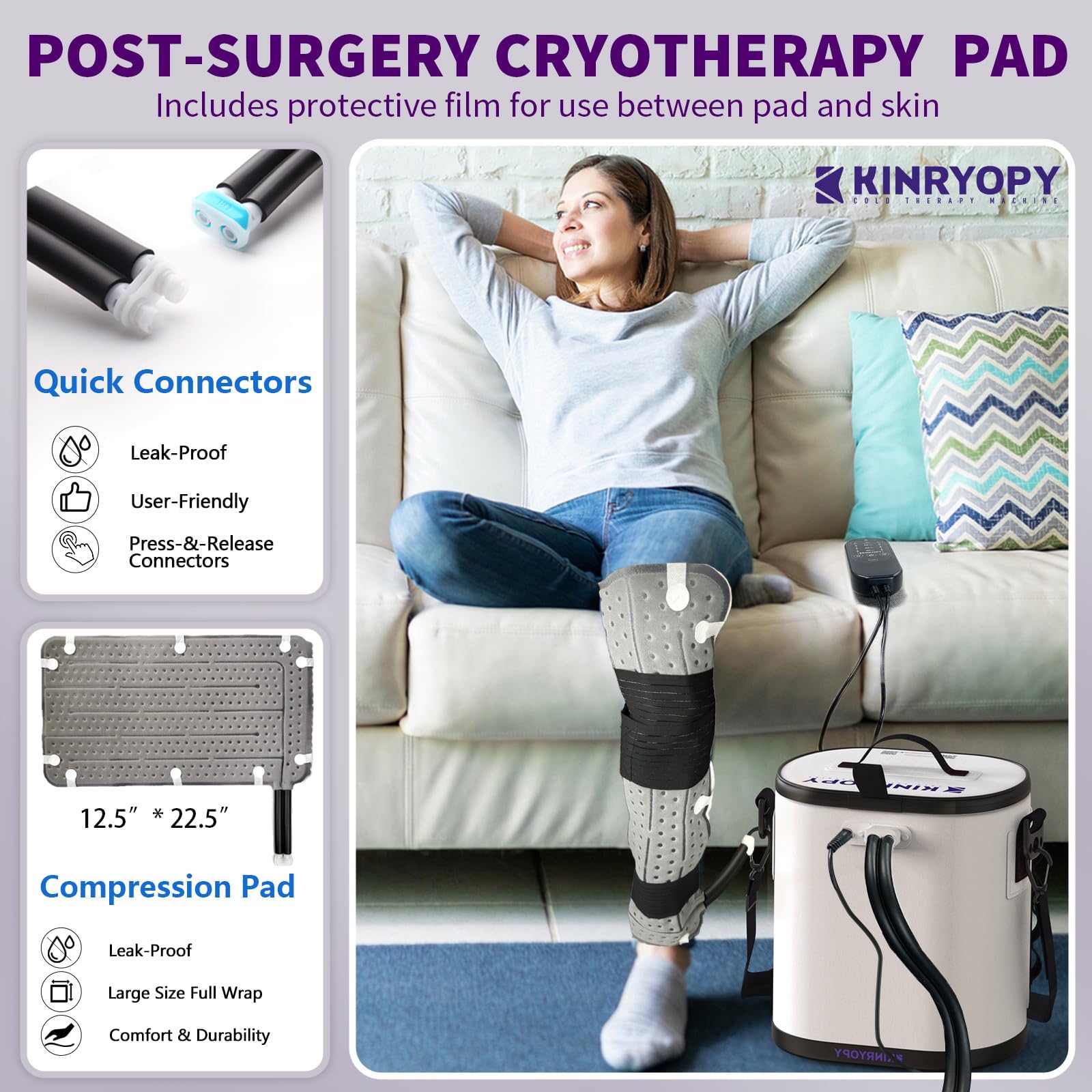 KINRYOPY elastic belts ensure secure fit during sessions