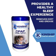 Kinship Comfort CPAP wipes wipe tubing without residue, helping smooth airflow.