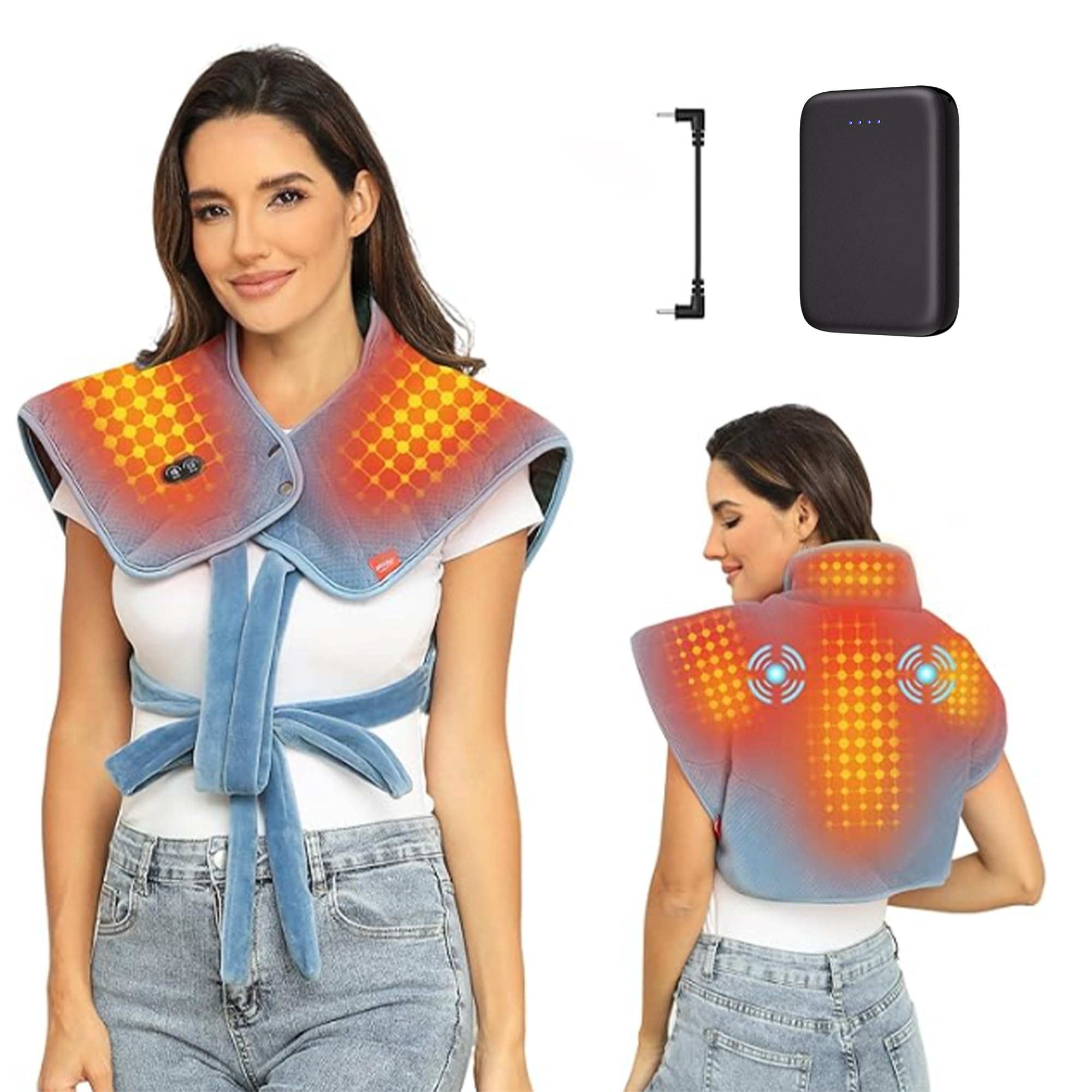 Kintiwe Pro heating pad targets neck and shoulders with battery-powered warmth for mobility.
