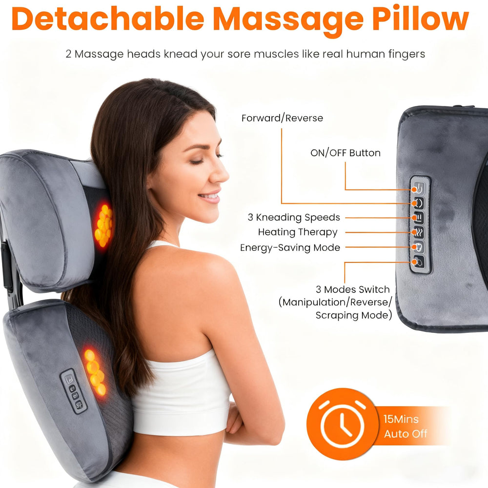 KinWarmth nine massage modes and nine intensities customize your session