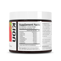 Kion Aminos lab-tested formula with premium ingredients for quality.