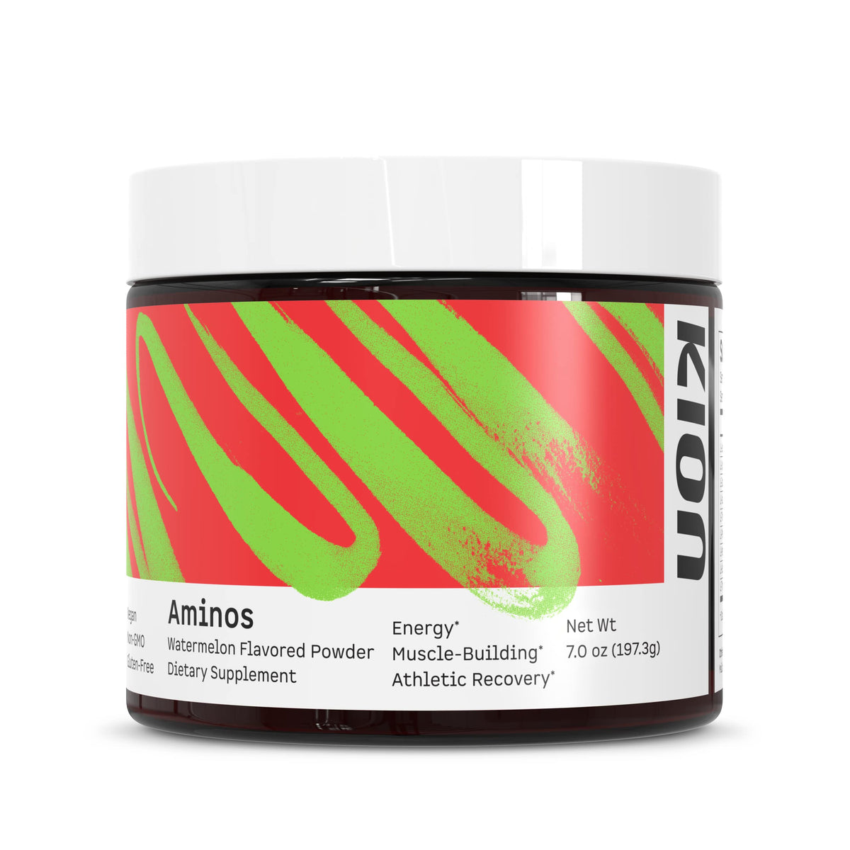 Kion Aminos Watermelon tub front for daily energy and recovery.