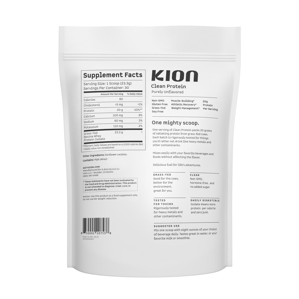 Kion Clean Protein kitchen use idea for baking and smoothies