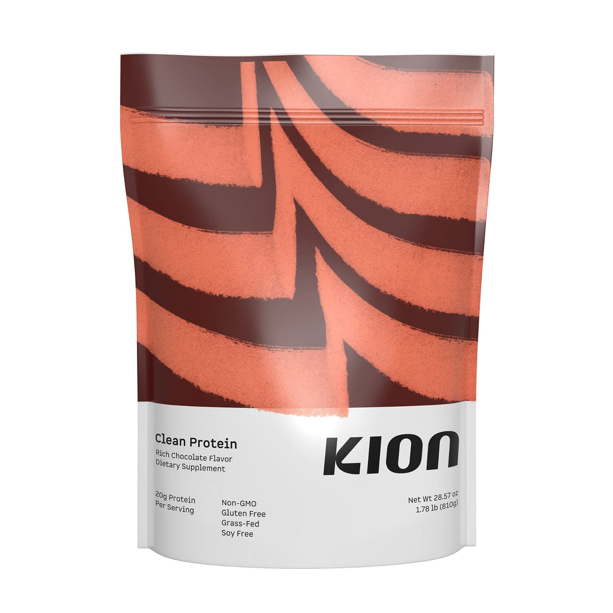 Kion Clean Protein rich chocolate tub with scoop for post-workout recovery