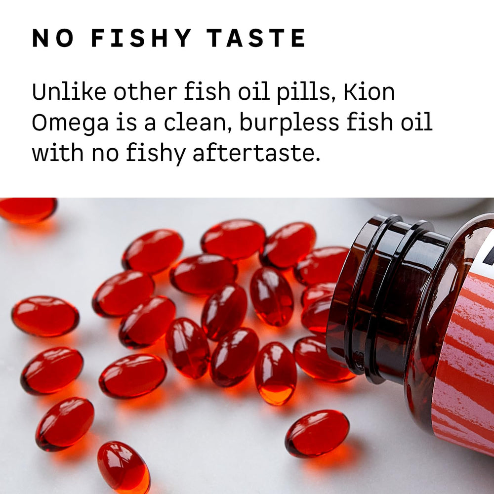 Kion Omega EPA and DHA per serving; omega-3 profile highlighted
