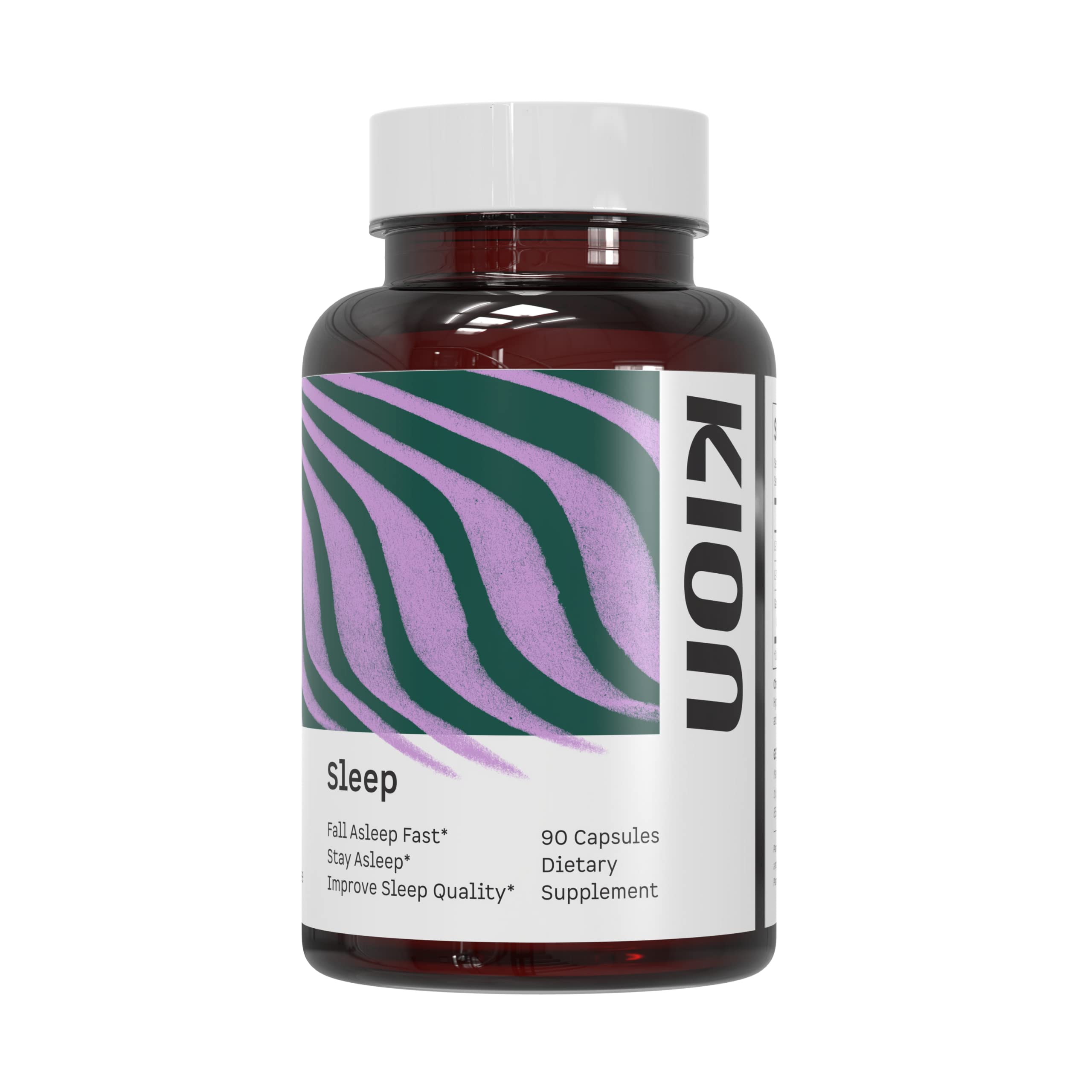 Kion Sleep bottle front view with clean packaging supports an easy nightly routine.