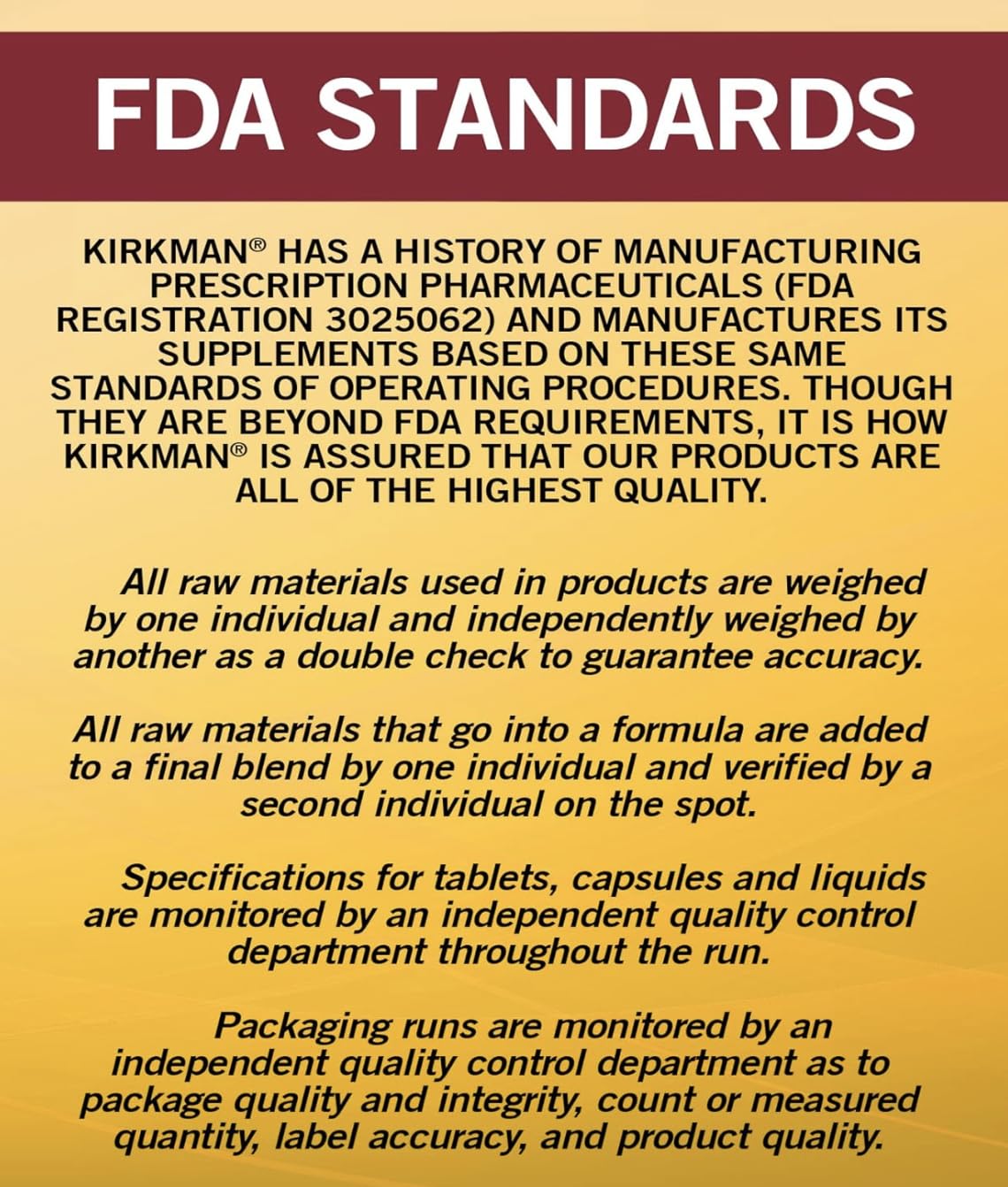 Bottle shows serving size information for easy daily dosing of Kirkman 5-MTHF.