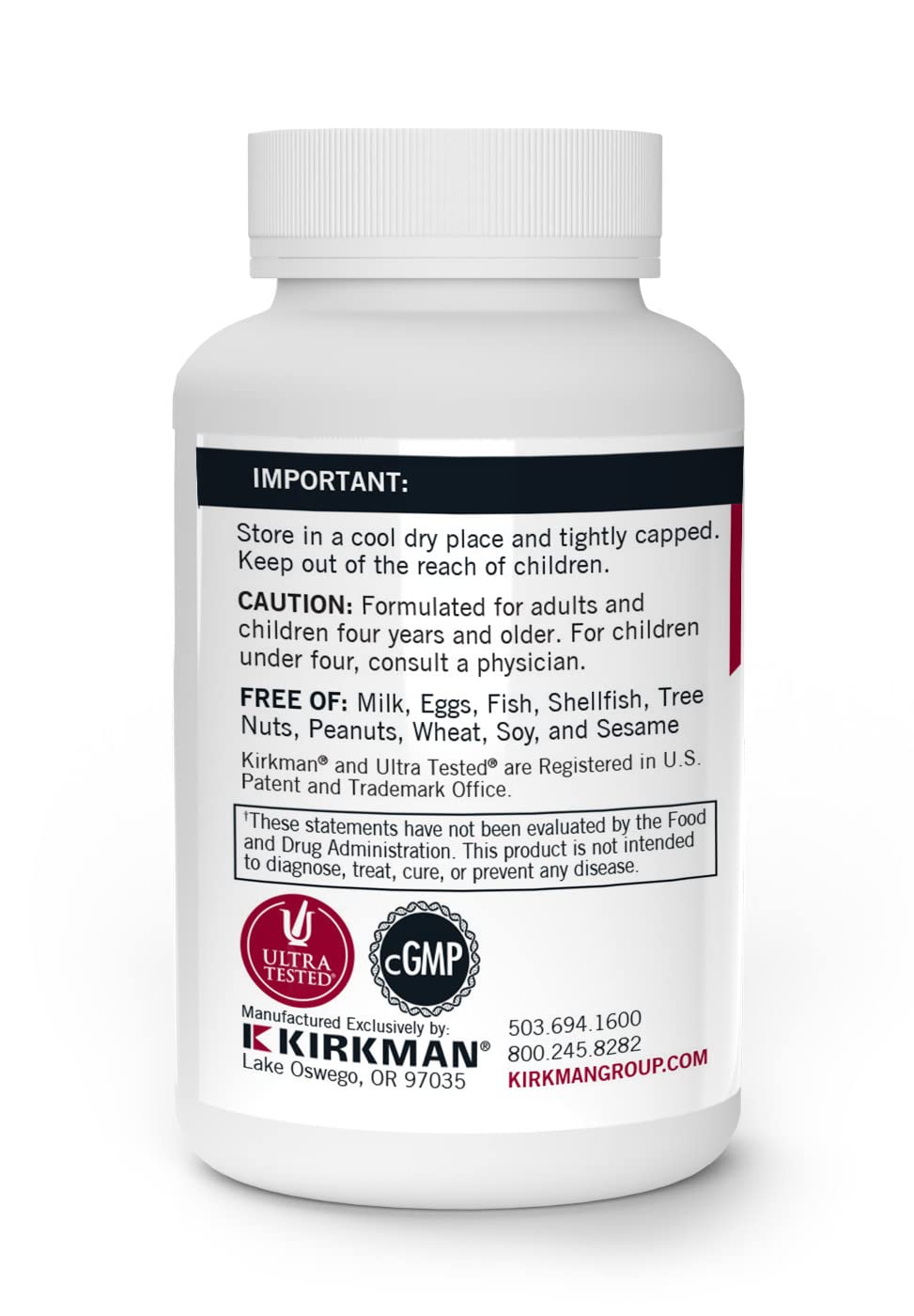 Kirkman Alpha Lipoic Acid 25 mg capsules closeup of capsule texture