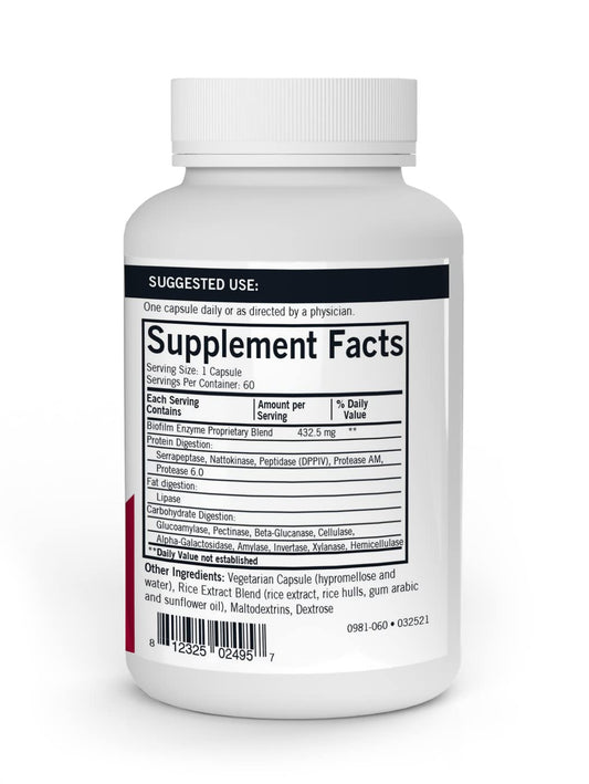 Kirkman Biofilm Defense capsules pour ready for daily digestion support.