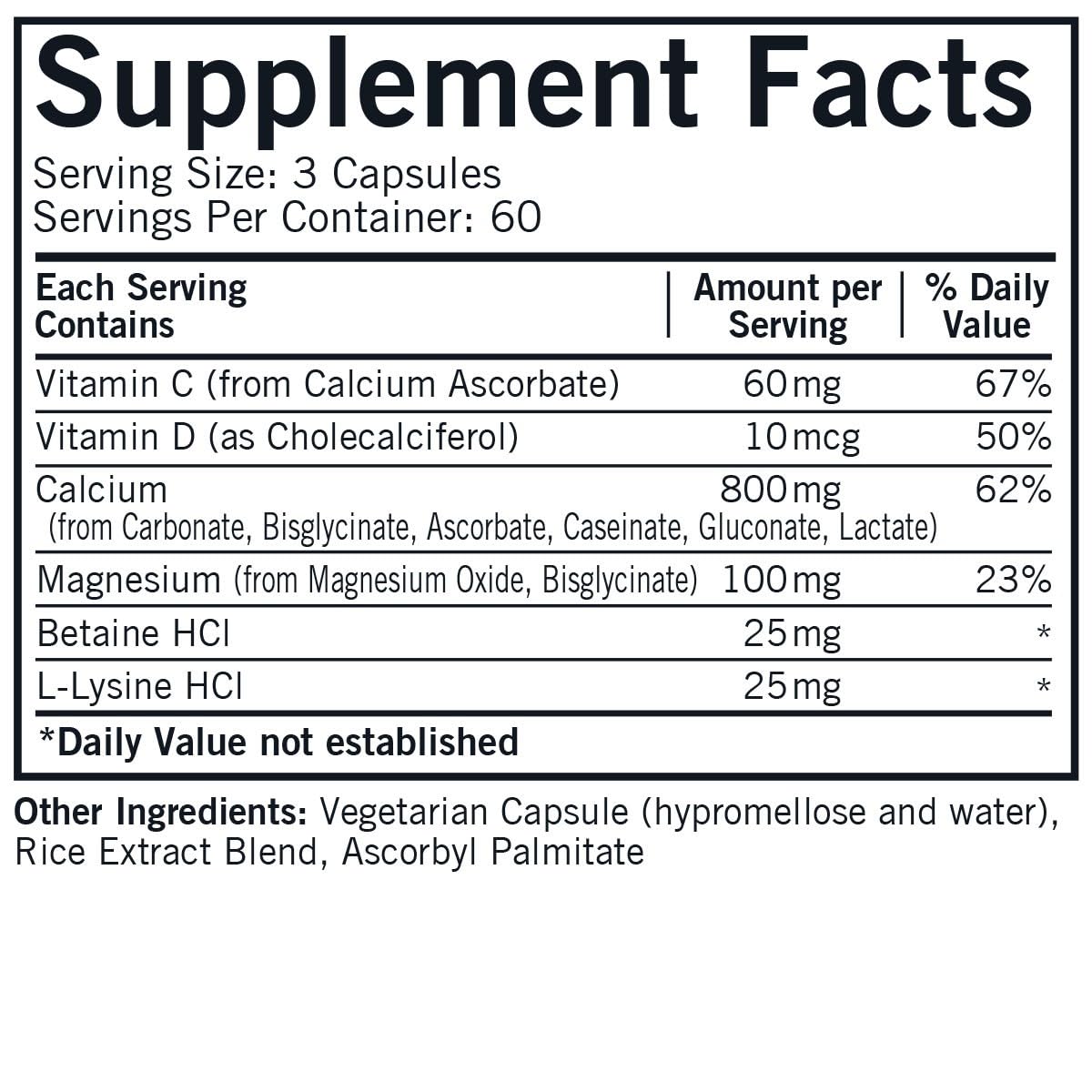 Kirkman Bone Support capsules arranged for easy daily calcium absorption